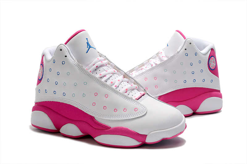 New Air Jordan 13 Retro White Pink Gint Shoes For Women